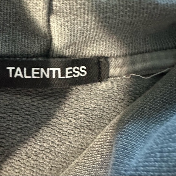 TALENTLESS Gray Sweatshirt Hoodie Casual Style - Picture 6 of 7